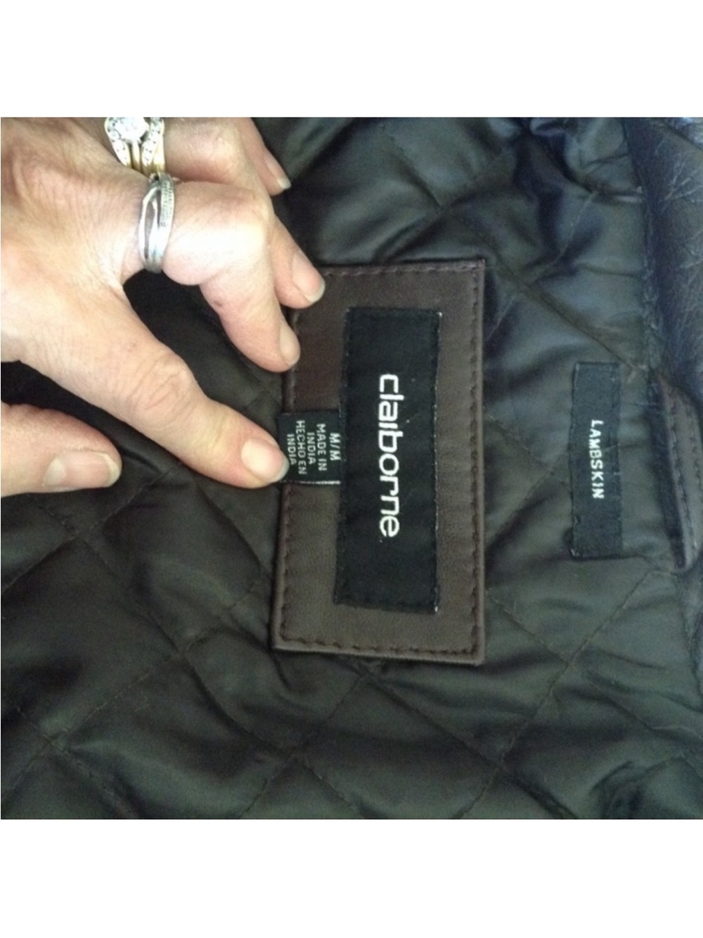 Claiborne Dark Brown Lambskin Leather Zip Bomber Jacket - Picture 11 of 13